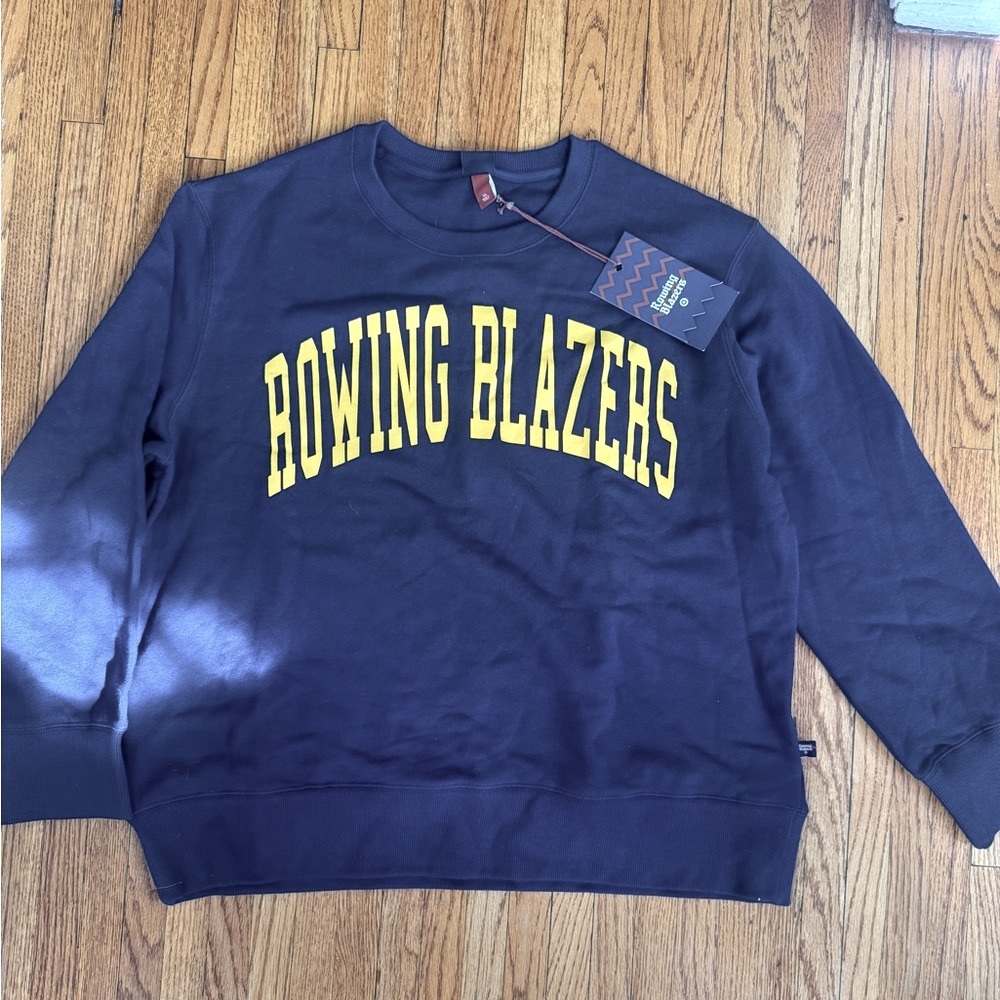 Rowing Blazers Navy and Yellow Crewneck Sweatshirt